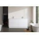 DNF 1500X460X830MM PLYWOOD FLOOR STANDING VANITY - GLOSSY WHITE WITH DOUBLE CERAMIC TOP DNF 1500X460X830MM PLYWOOD FLOOR STANDING VANITY - GLOSSY WHITE WITH DOUBLE CERAMIC TOP